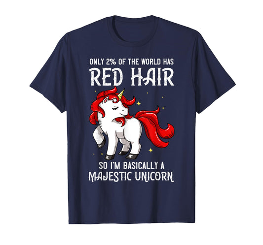 Red Hair Unicorn Redhead Funny Red Headed T-Shirt