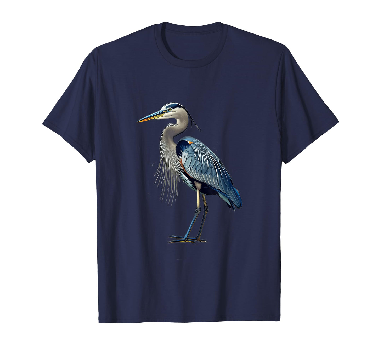 Great Blue Heron Round Image T-Shirt