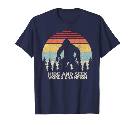 Retro Hide & Seek Champion Shirt Funny Sasquatch Bigfoot T-Shirt
