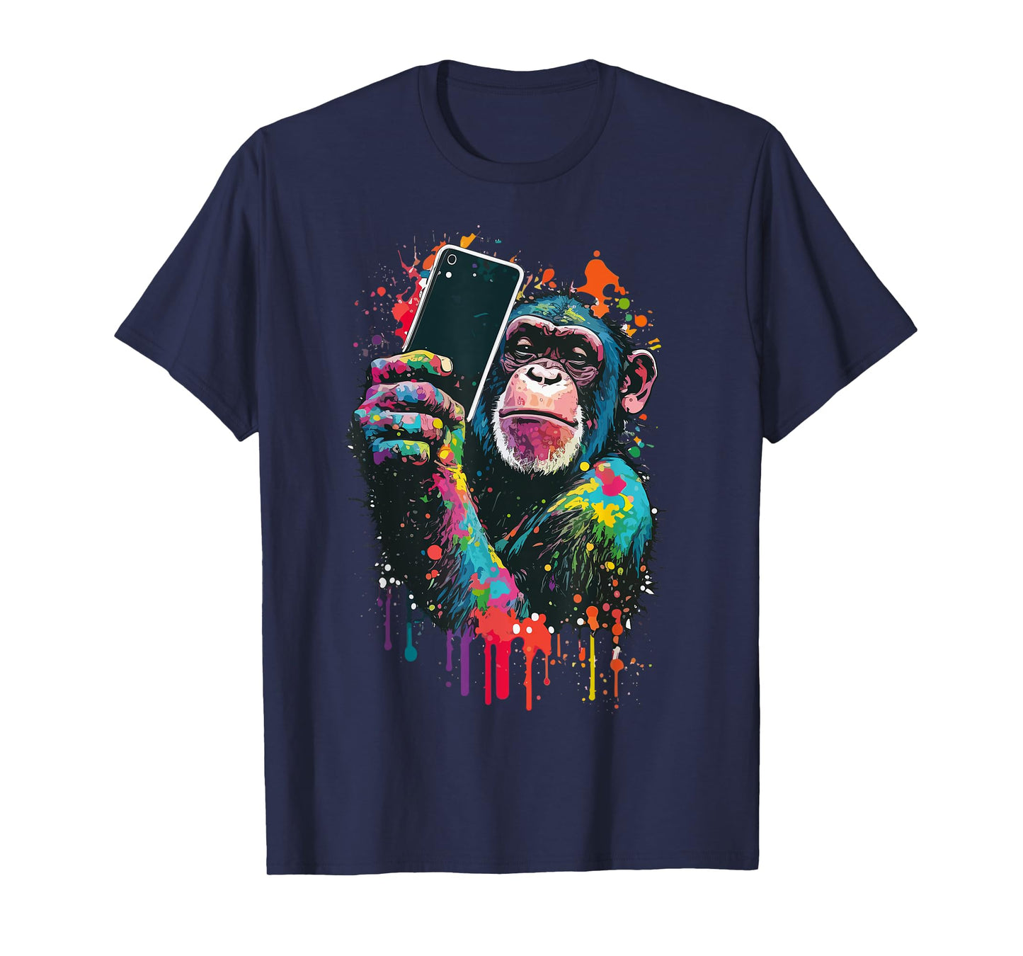 Cool City Monkey Taking a Selfie - Pop Art Style T-Shirt