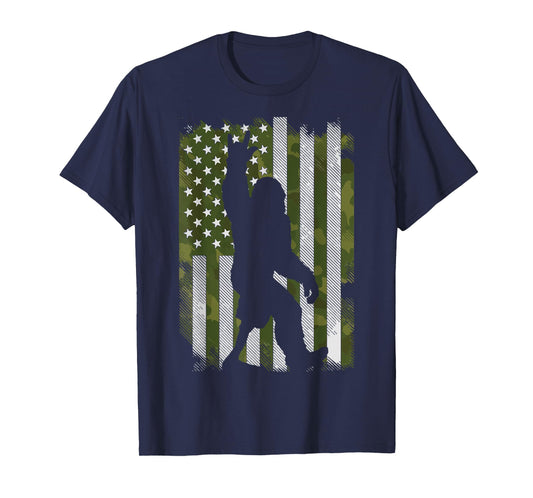 Bigfoot Amputee US Flag Limb Loss T-Shirt