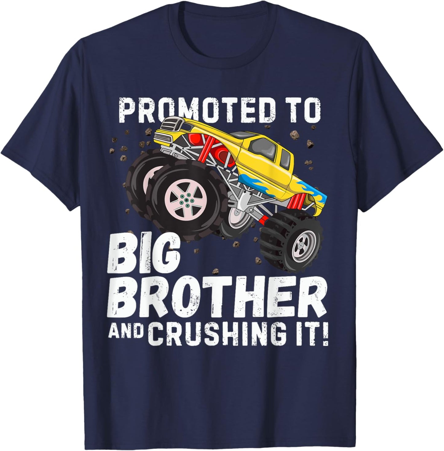 Cute Promoted to Big Brother Monster Truck Kids Tee T-Shirt