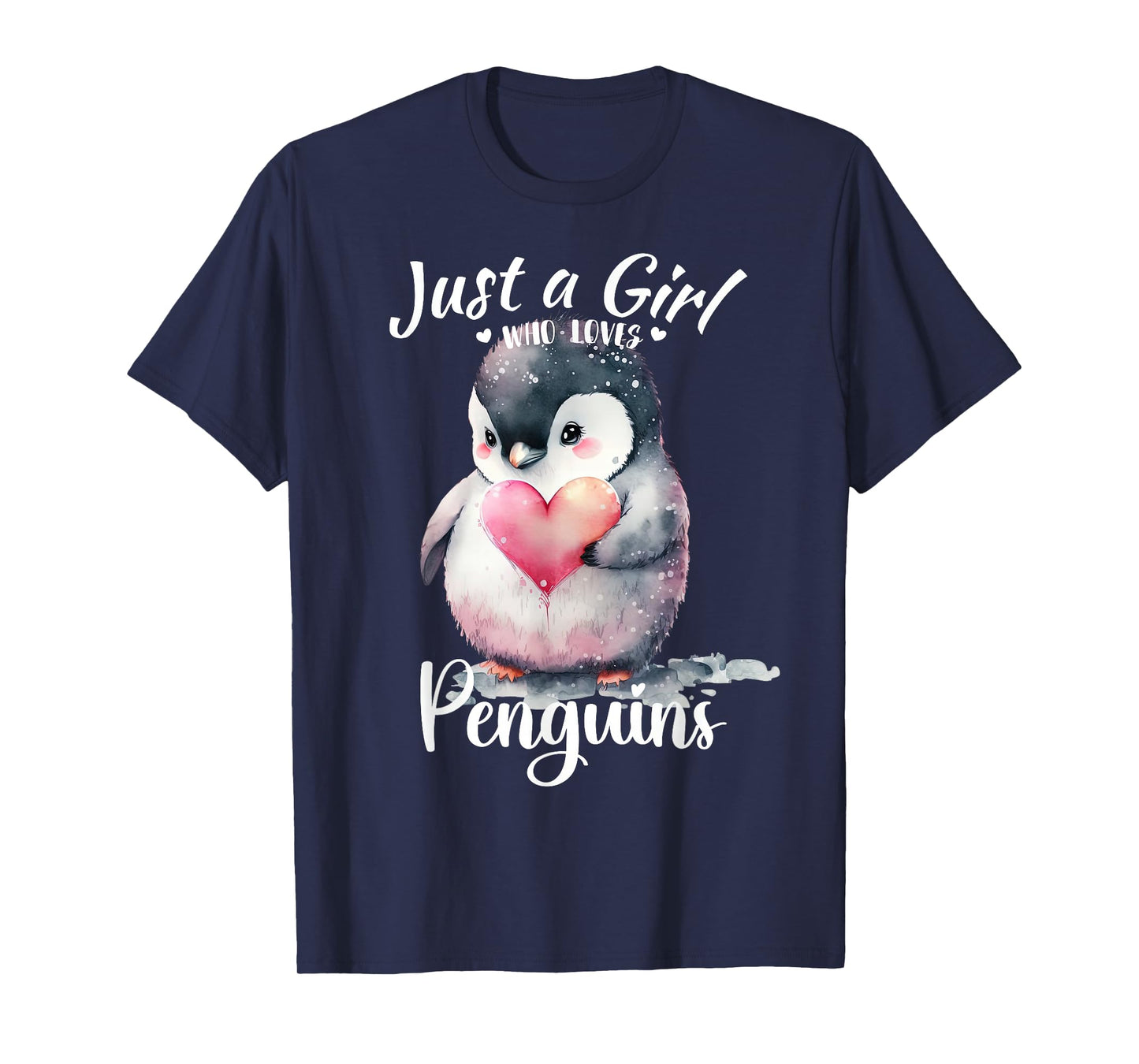 Just a Girl Who Loves Penguins for Girls Who Love Animals T-Shirt
