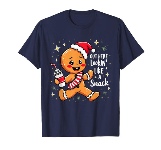 out here looking like a snack christmas funny BouJee Xmas T-Shirt