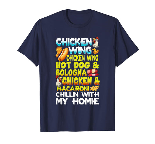 Chicken Wings Chicken Wings Hot Dog & Bologna Chicken Men Women Girls Kids T-Shirt