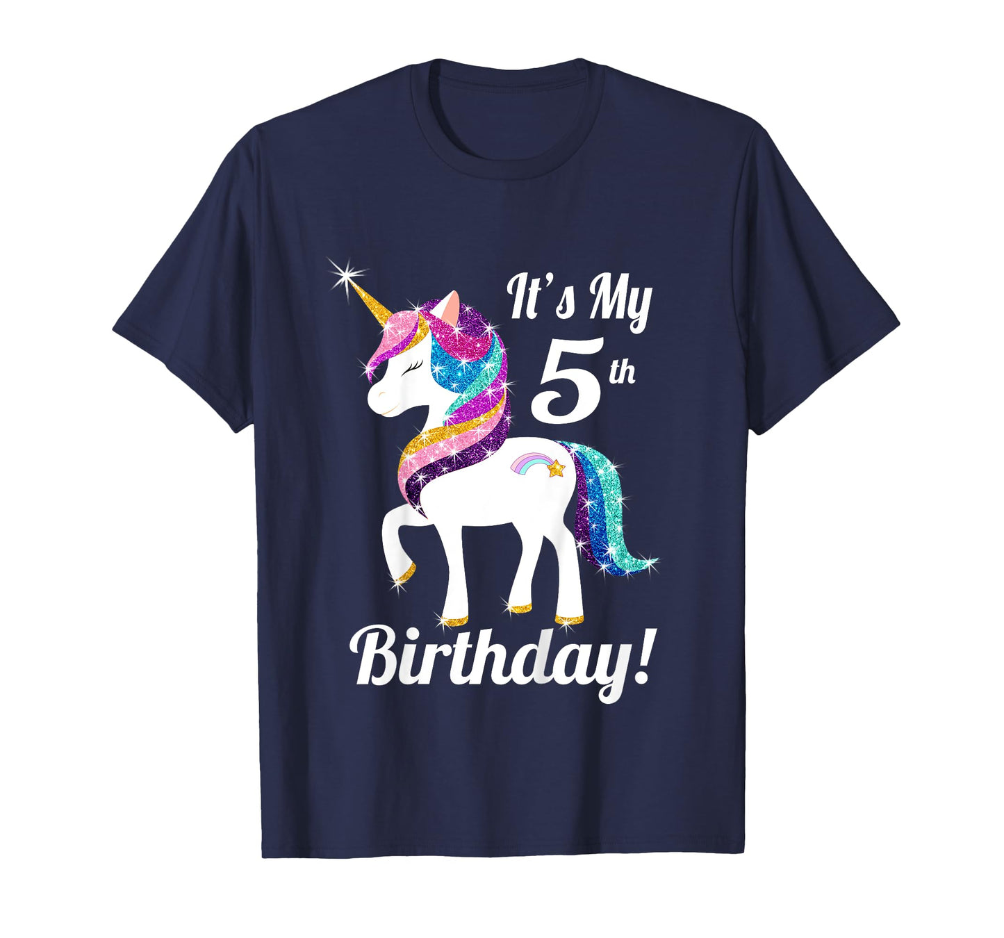 It's my 5th birthday for 5 year old girls Unicorn Shirt T-Shirt