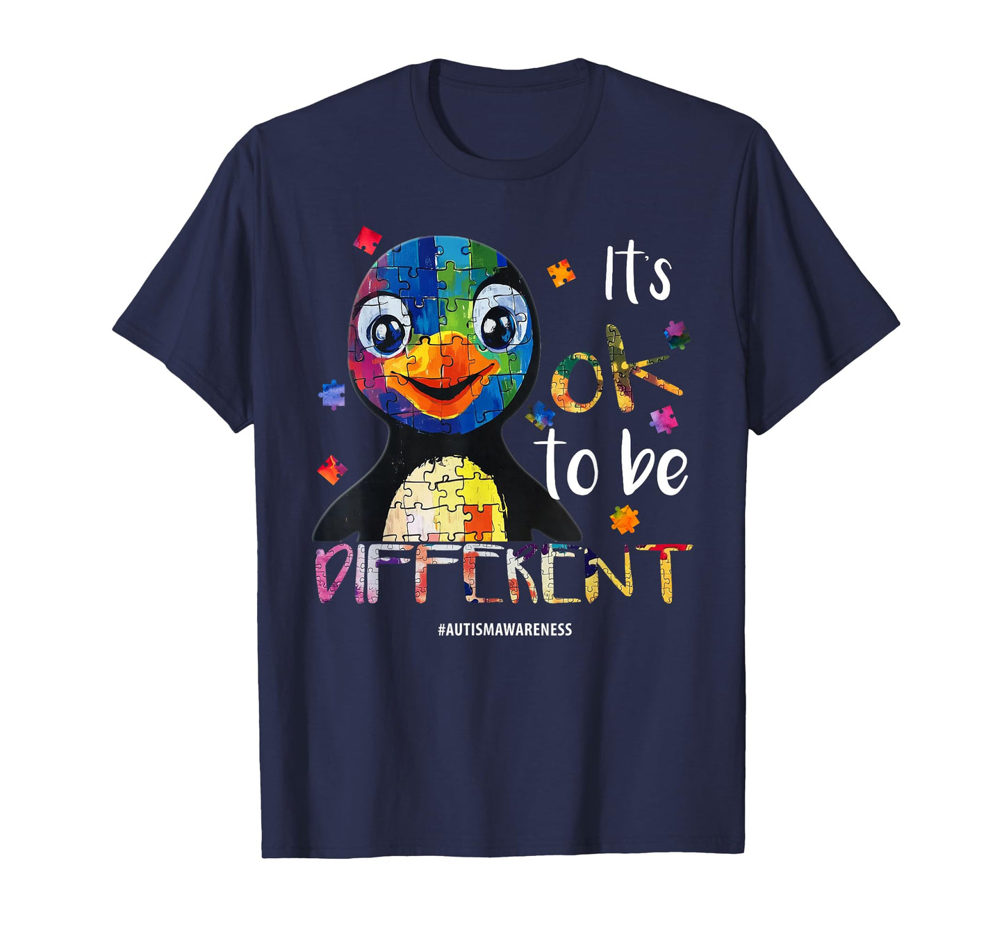 It’s OK to Be Different - Autism Awareness Penguin T-Shirt