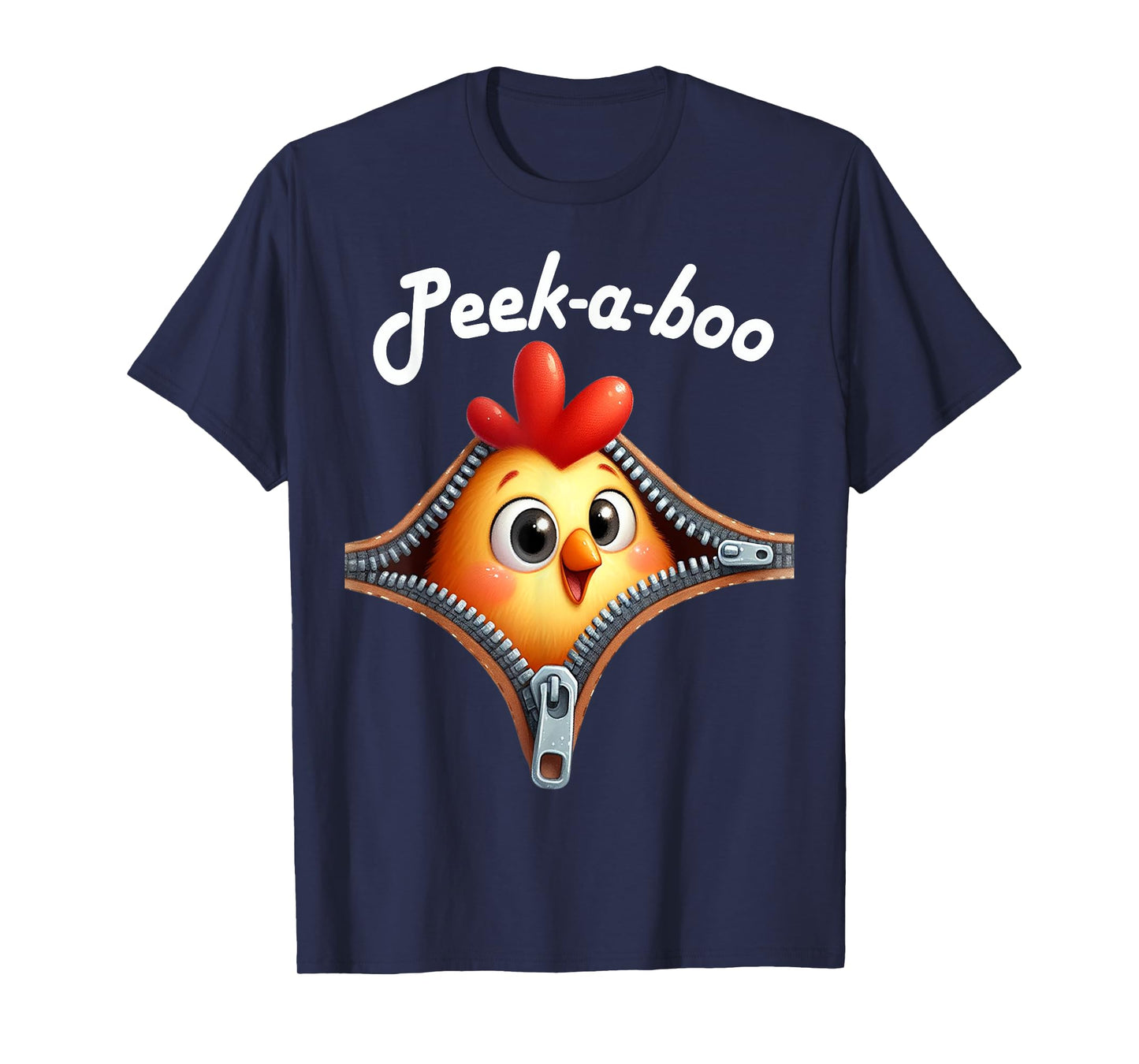 Funny - Peek-a-boo - Chicken T-Shirt