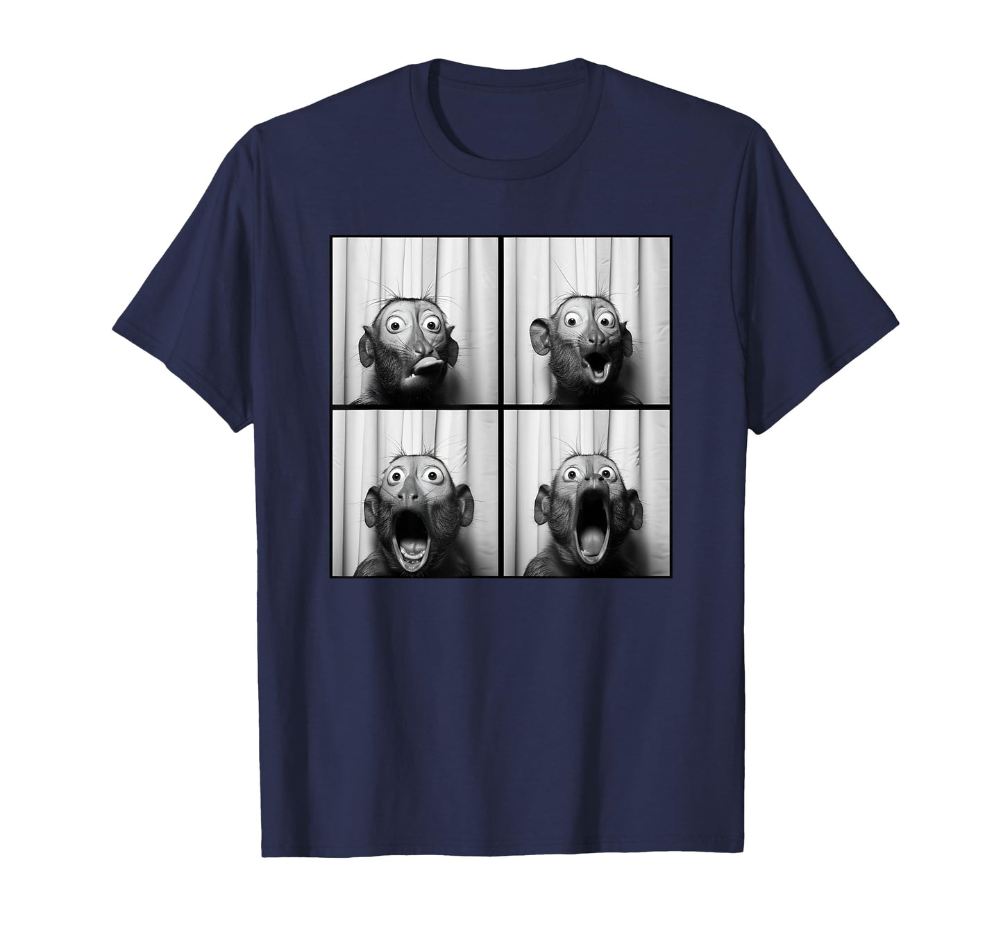 Weird Monkey Animal Face Photobooth T-Shirt