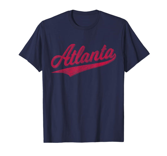 ATLANTA GEORGIA VARSITY SCRIPT SPORTS JERSEY VINTAGE STYLE T-Shirt