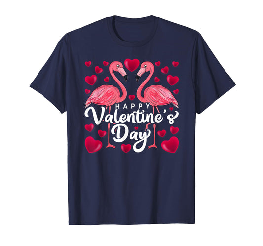 Happy Valentine's Day Flamingo Lover Valentine's Day Couples T-Shirt