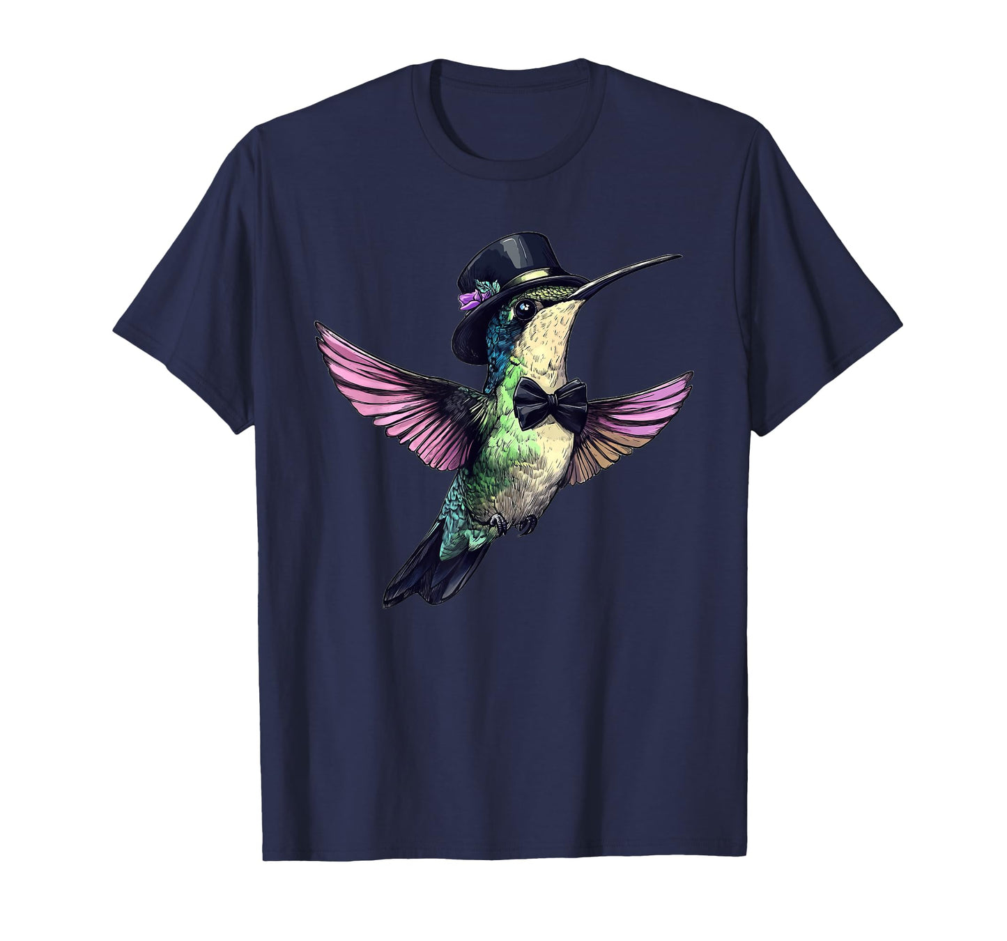 Hummingbird Wearing A Hat And Bowtie T-Shirt