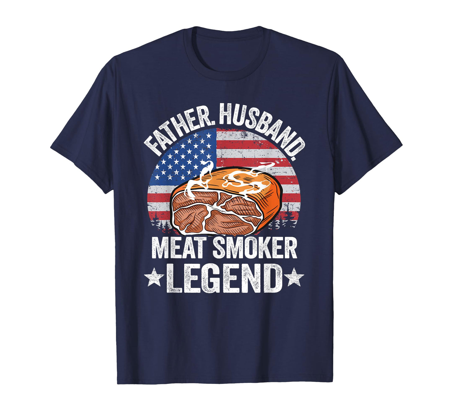 Father Husband Meat Smoker Legend Brisket Dad Meat Smoking T-Shirt
