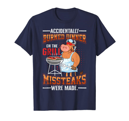 Funny summer vacation BBQ grill master steaks dad joke Men Women Kids T-Shirt