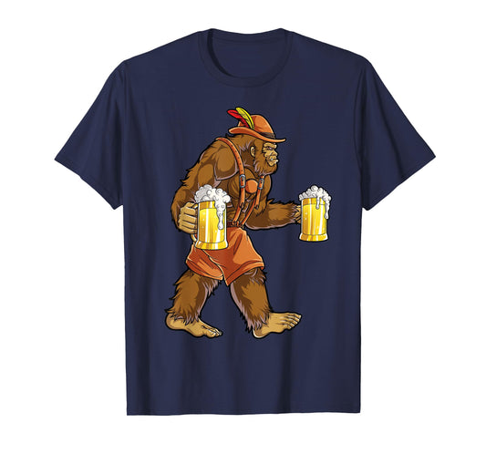 Bigfoot Lederhosen Oktoberfest Men Prost Beer Mug T-Shirt