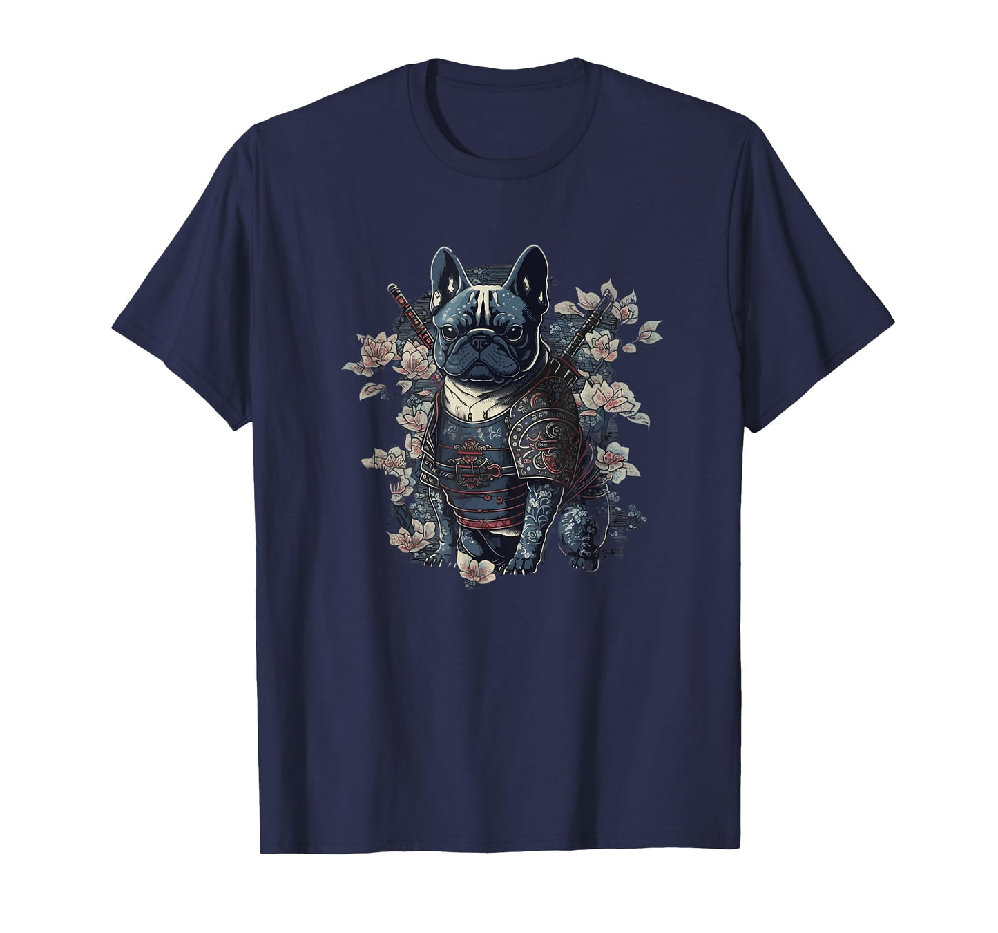Japanese Samurai Frenchie French Bulldog, Vintage Ninja T-Shirt