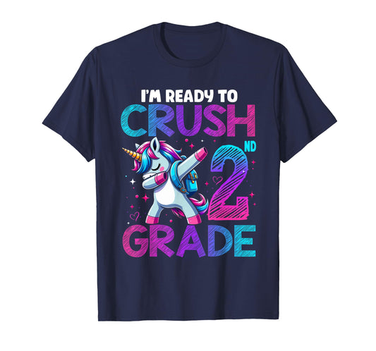 Crush 2nd grade Unicorn Girls Toddlers Kids Back To School T-Shirt