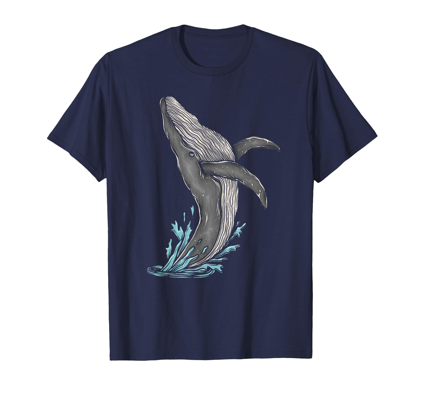 Minimalist Humpback Whale Breach Whale Watching T-Shirt