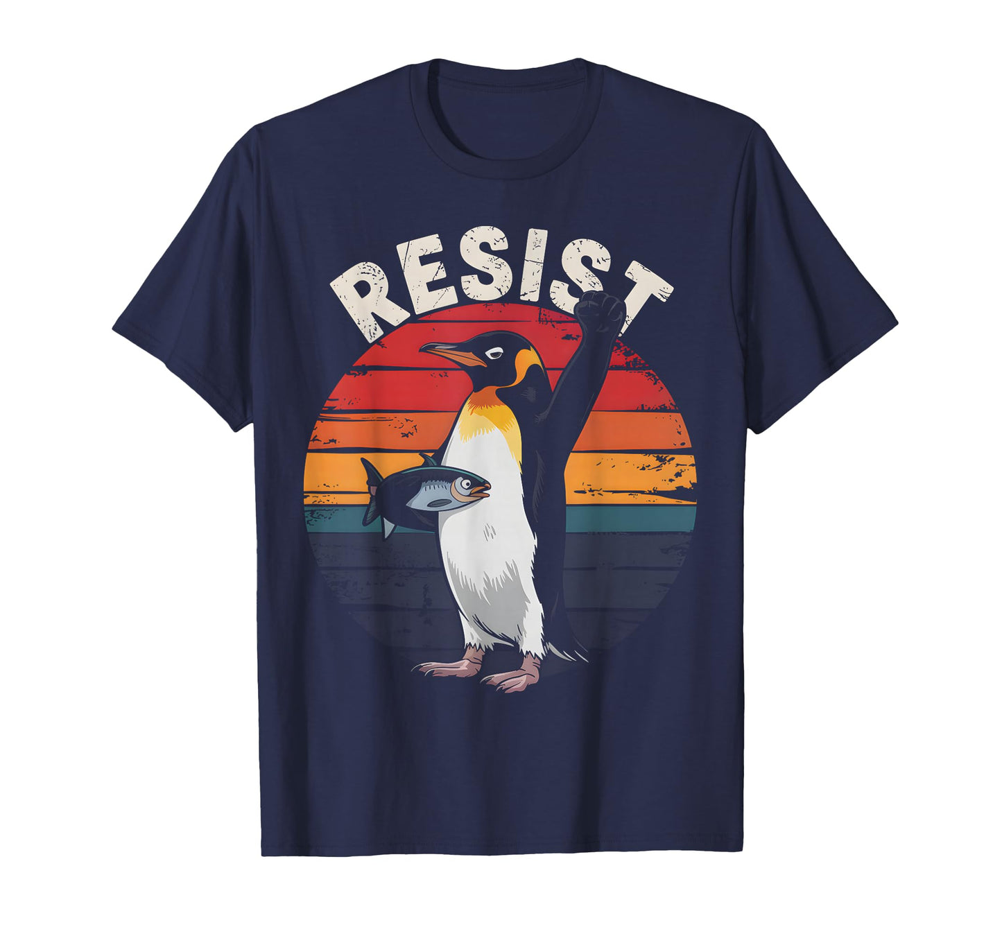 Funny Penguin Resist Protest Against Tariffs Humor T-Shirt