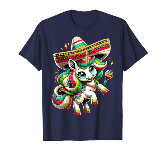 Cinco de Mayo Mexican Unicorn Kids Girls T-Shirt