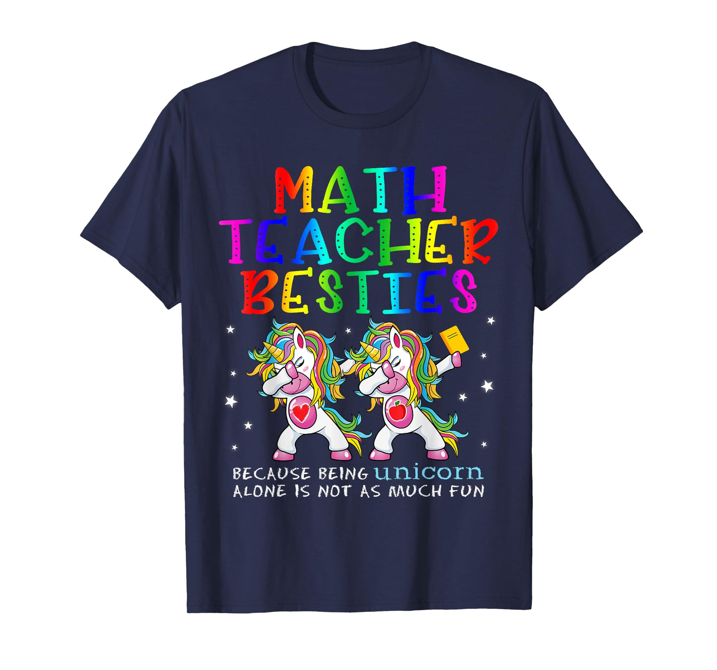 Math Teacher Besties Teacher's Day Best Friend T-Shirt for Men Women