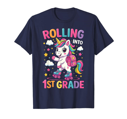 1st Grade Back To School Cute Unicorn First Day First Grade T-Shirt