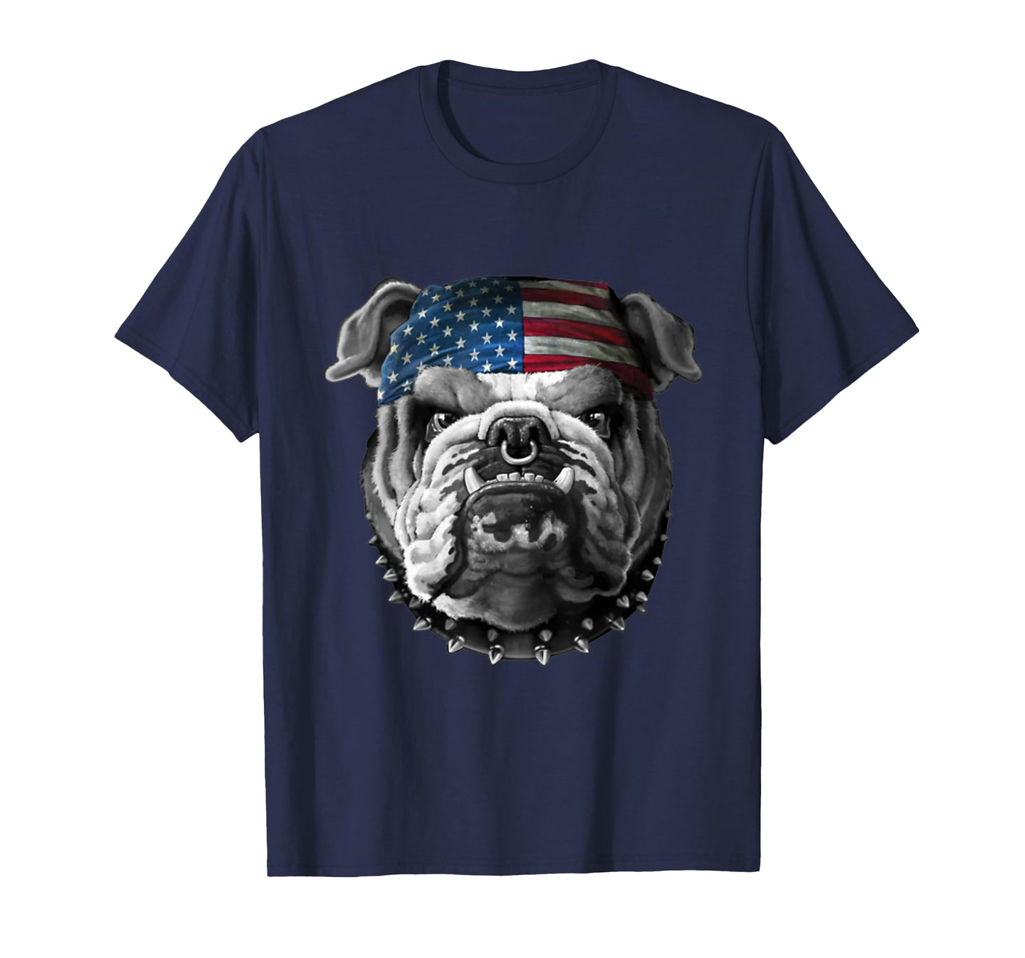 American Bulldog American Flag USA T-Shirt