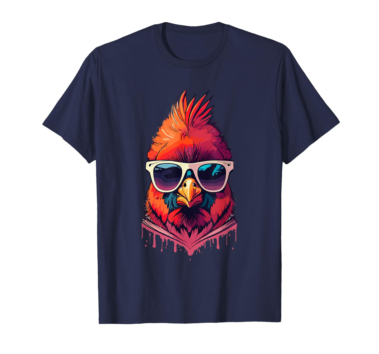 Funny Cardinal Bird Sunglasses Bird Watching Lover Print Art T-Shirt