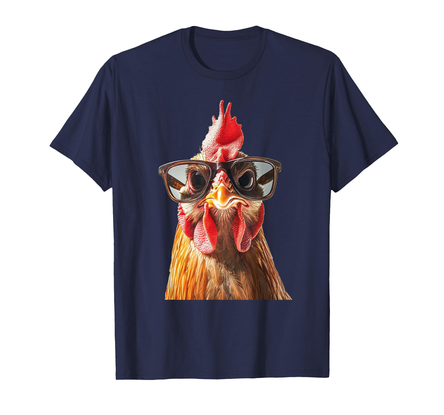 Funny Chicken wearing Sunglasses Graphic T-Shirt