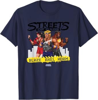 Streets of Rage "Blaze Axel Adam" SEGA Genesis video game T-Shirt