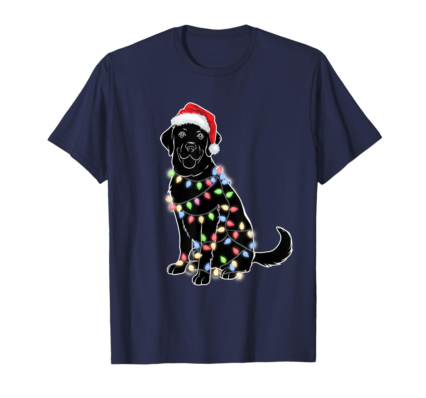 Santa Beagle Christmas Tree Light Pajama Dog Xmas T-Shirt