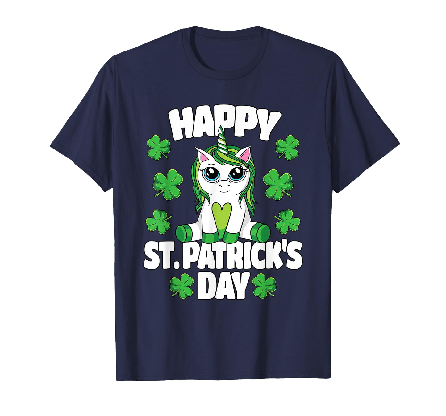 Happy St. Patrick's Day Lepricorn Irish Unicorn Girls T-Shirt