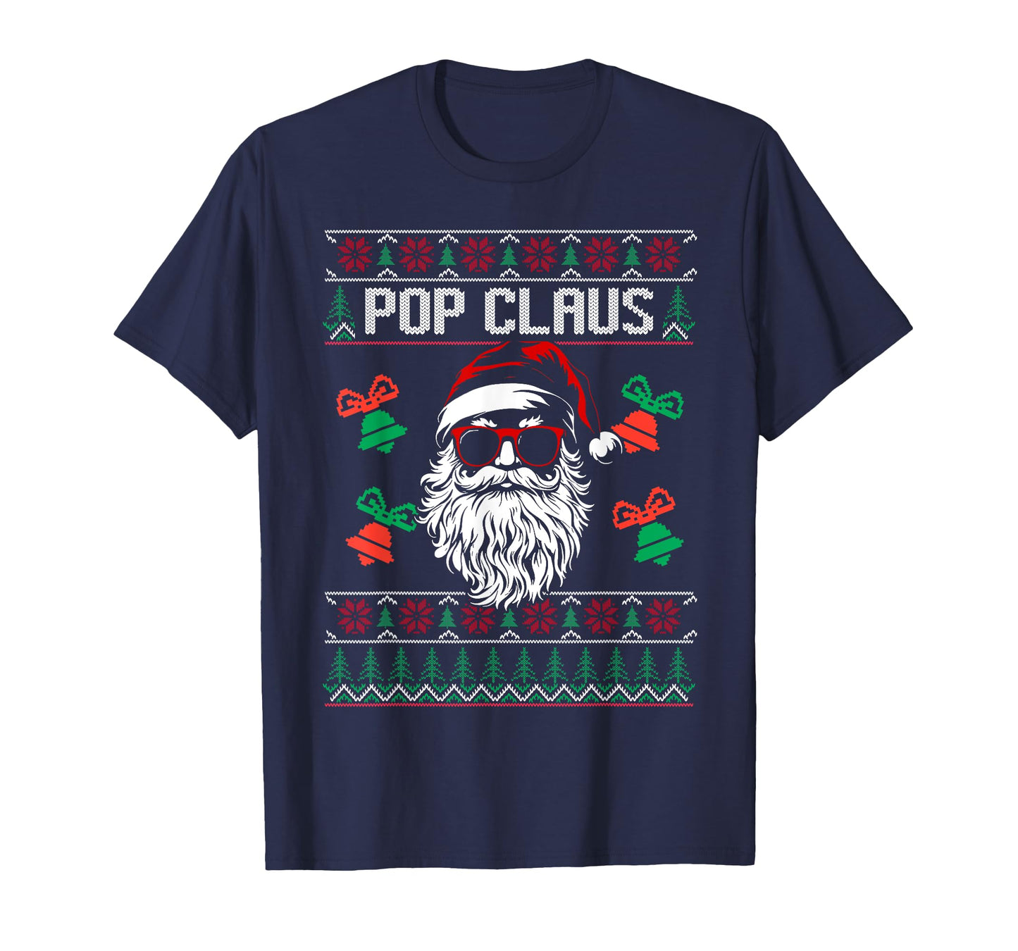 POP CLAUS Christmas Santa Claus Matching Family Pajamas T-Shirt