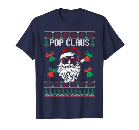 POP CLAUS Christmas Santa Claus Matching Family Pajamas T-Shirt