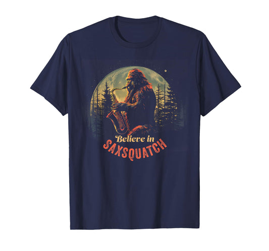 Yeti Bigfoot Playing Saxophone Sax-Squatch T-Shirt T-Shirt
