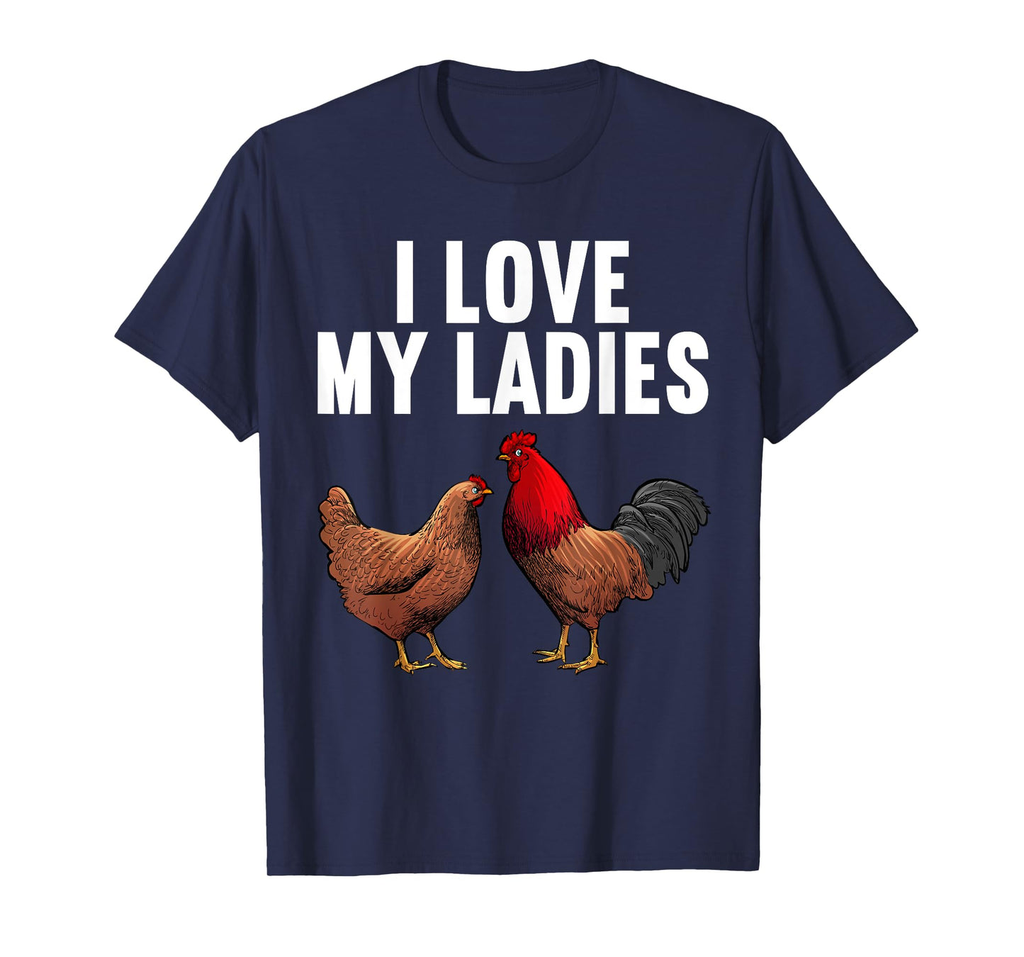 Cool Chicken Art For Men Women Dad Rooster Chicken Farmer T-Shirt