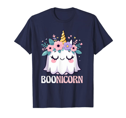 Boonicorn Unicorn Ghost, Unicorn Halloween for Girls T-Shirt