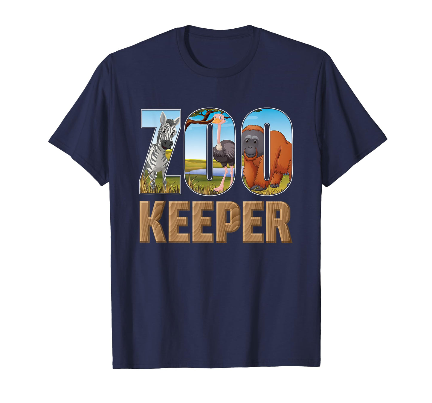 Zookeeper Costume African Savanna Zoo Keeper Animals Lover T-Shirt