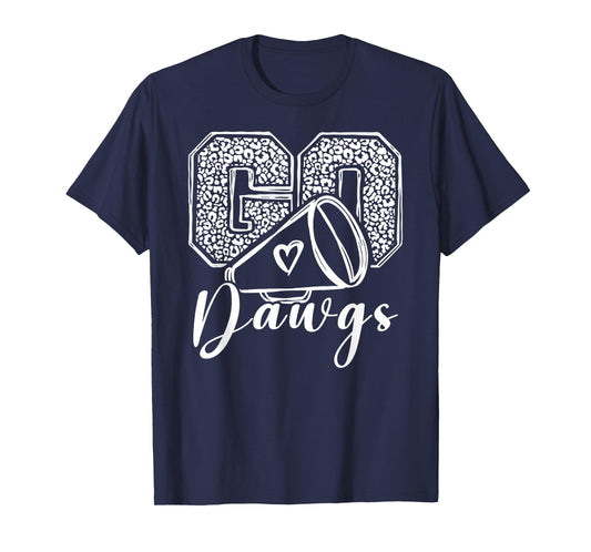 Go Cheer Bulldogs High School Spirit Fan Team Back to School T-Shirt