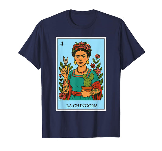 La Chingona Jardinera Spanish-Mexican Bingo Gifts for Women T-Shirt