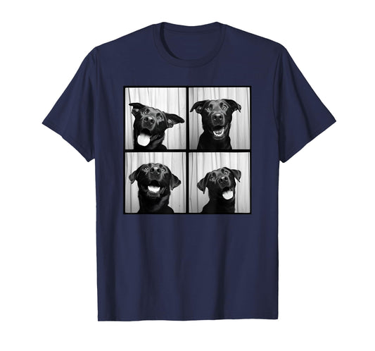 Black Labrador Pet Portrait Photobooth Labrador Dog Lover T-Shirt