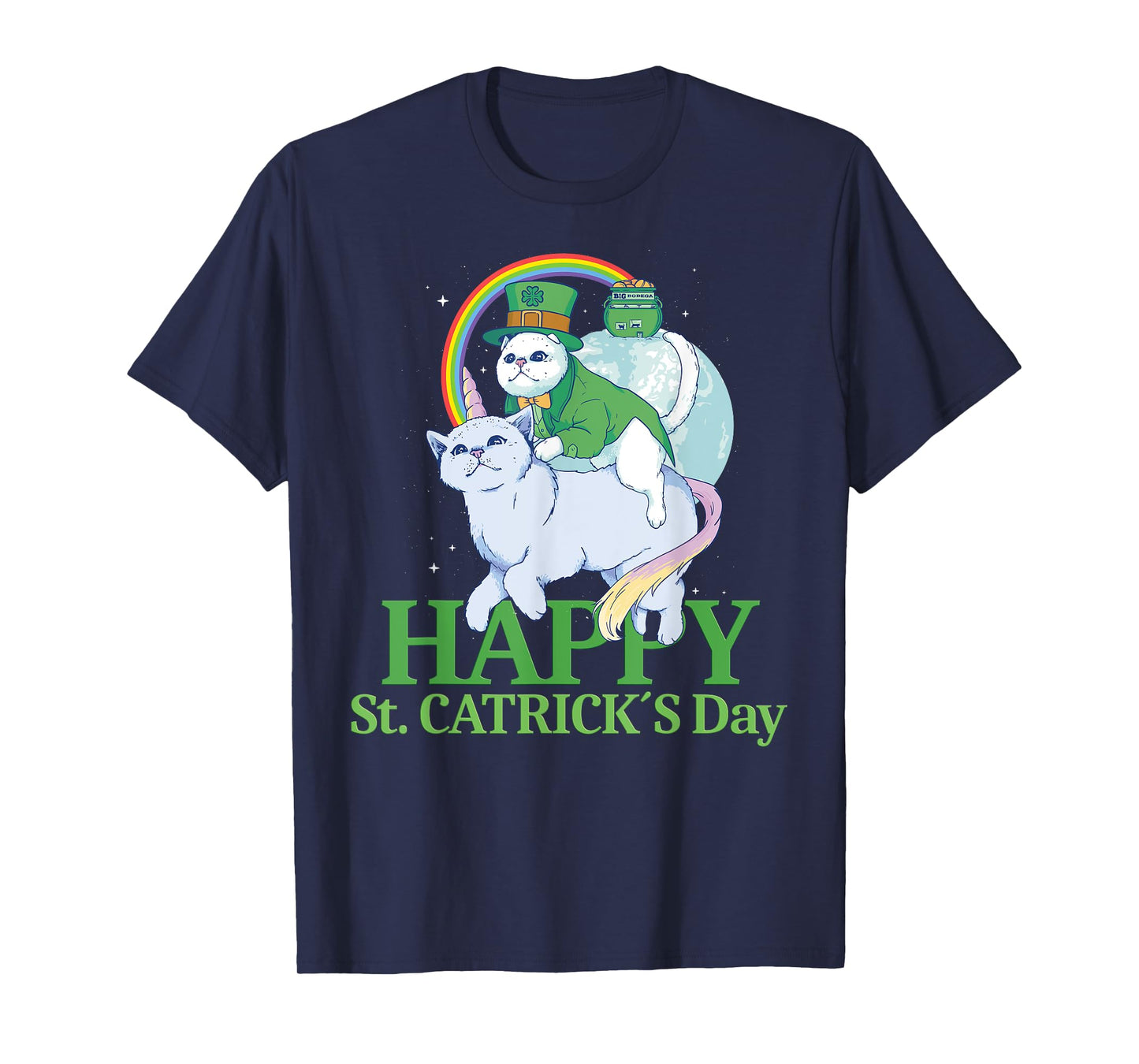 Funny Irish Unicorn Gift Cat St. Patricks Day T-Shirt