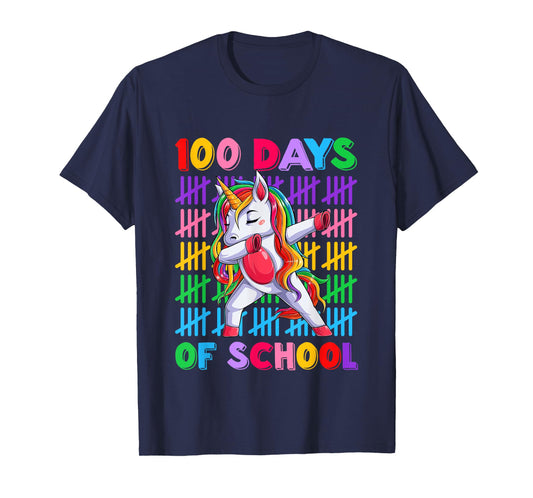 100th Day Teacher Kids Costume Unicorn 100 Days Of School T-Shirt