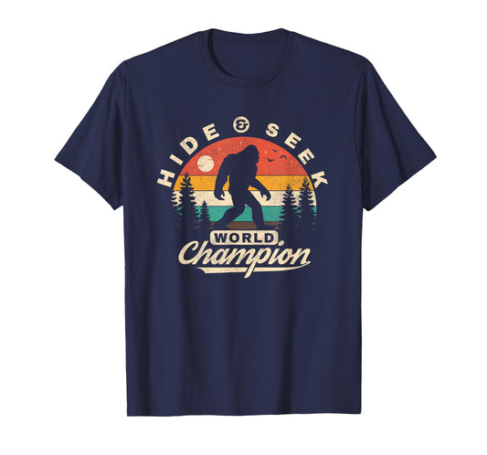 Bigfoot Hide and Seek World Champion Sasquatch Men Boys T-Shirt