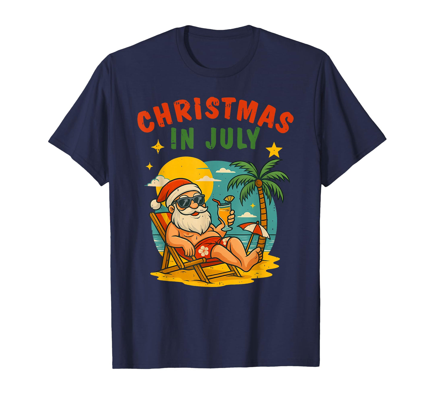 Xmas In July Santa Summer Christmas In July Beach Boys Girls T-Shirt