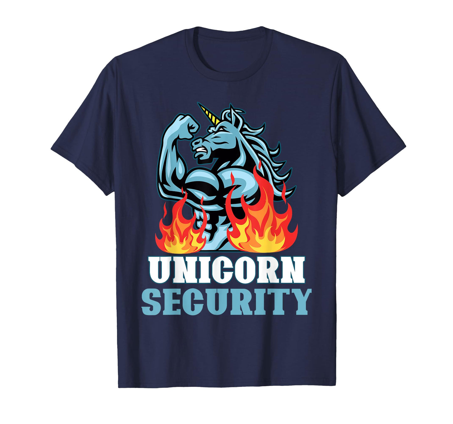 Unicorn Security Funny Unicorns Rainbow Lover Graphic T-Shirt