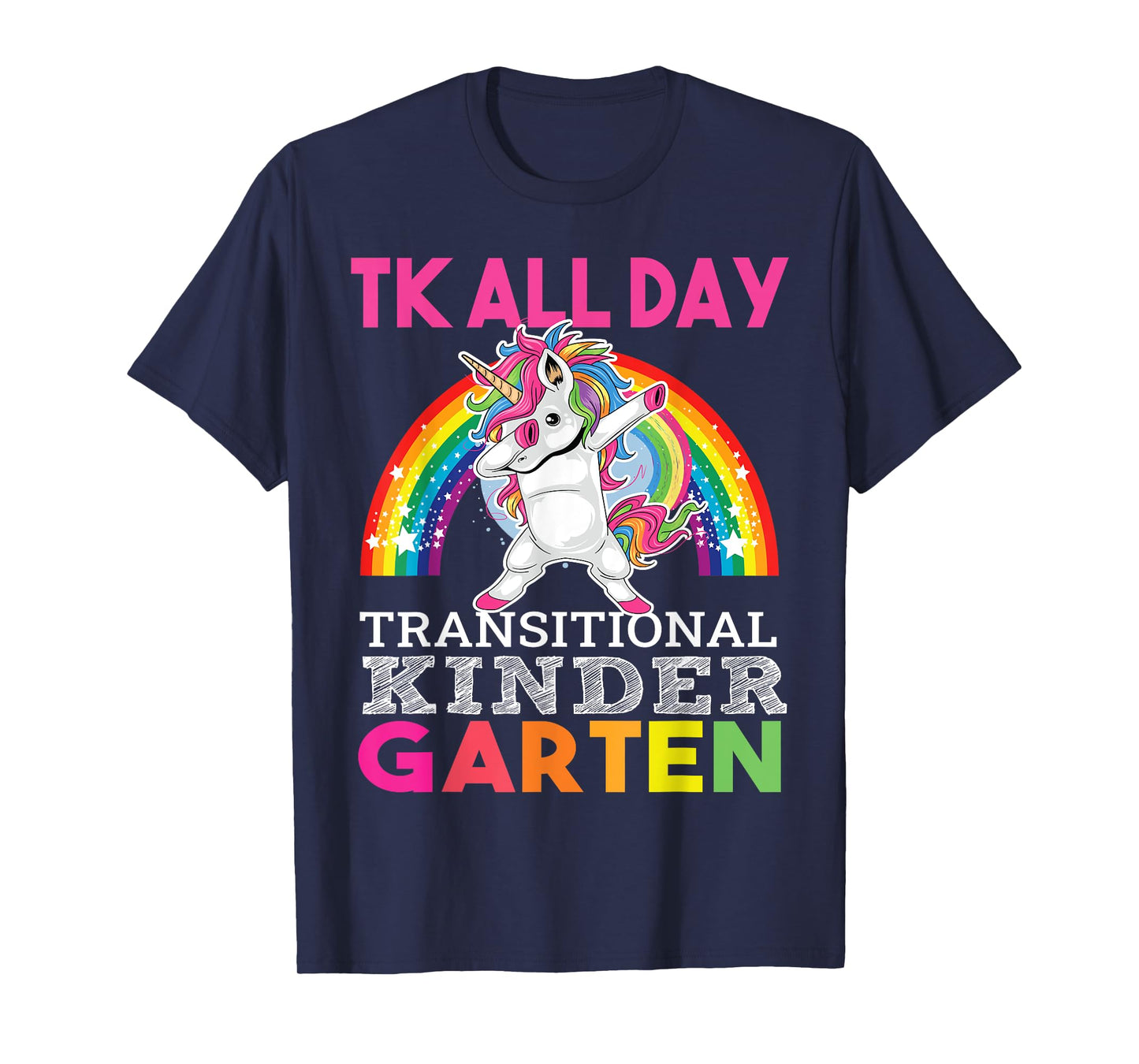 TK All Day Transitional Kindergarten Dabbing Unicorn T-Shirt