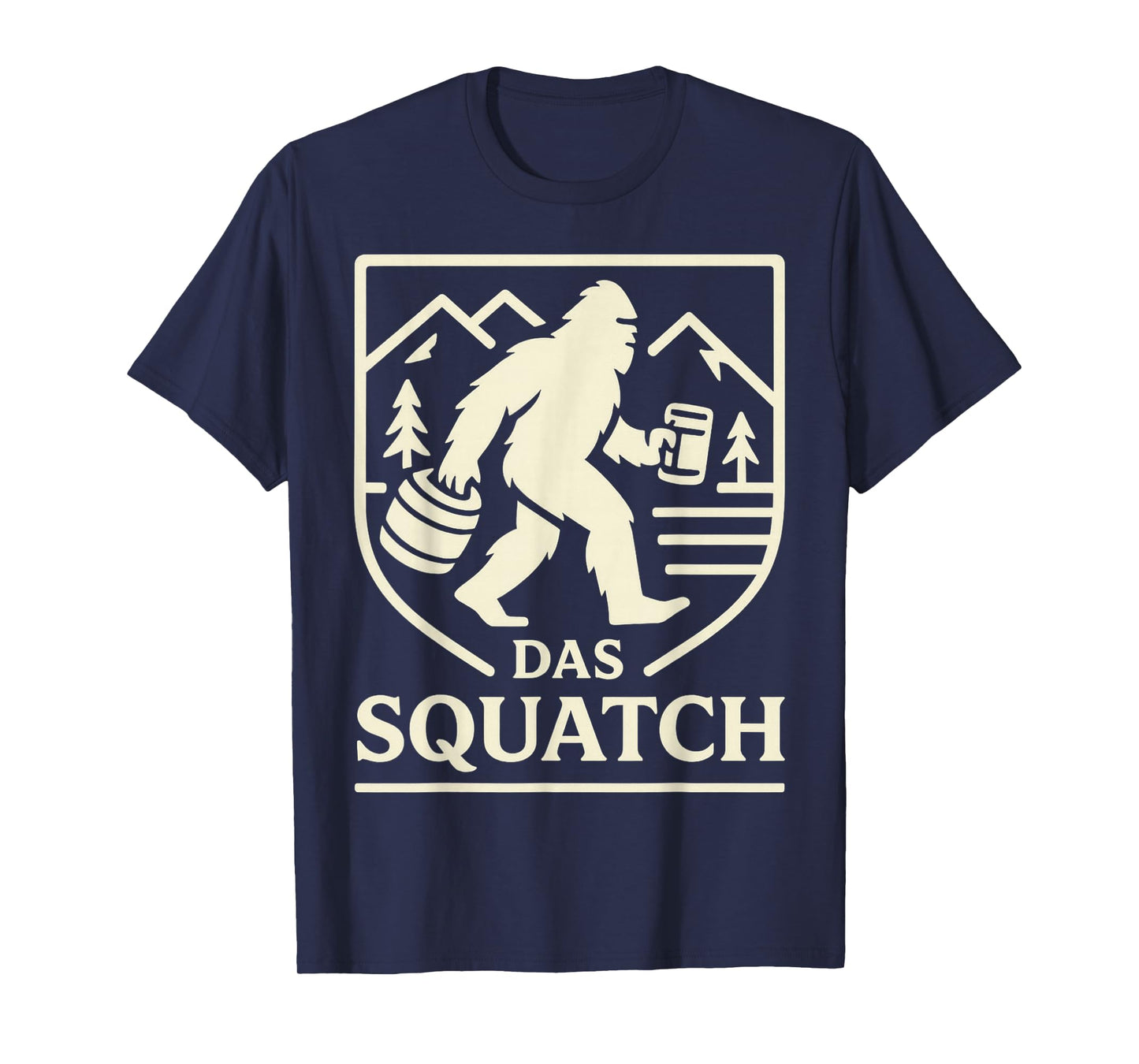 Das Squatch Funny Bigfoot Oktoberfest Drinking Beer German T-Shirt