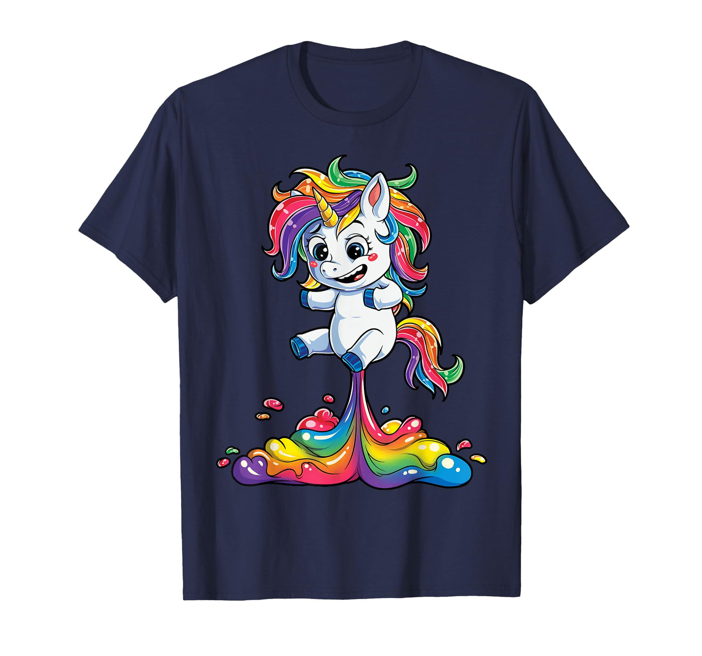 Unicorn Fart Funny Girls Kids Women Rainbow Gifts Squad T-Shirt