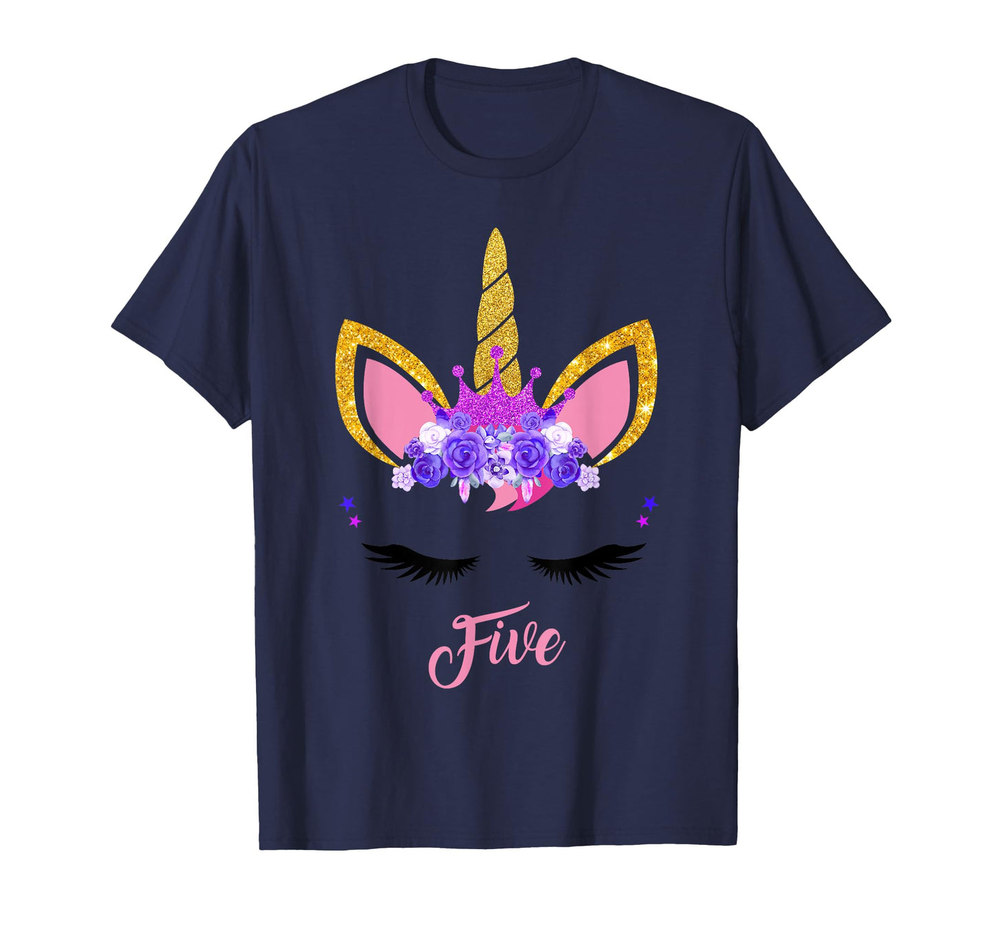 5 Years Old Unicorn Birthday Girl 5th Birthday Unicorn T-Shirt